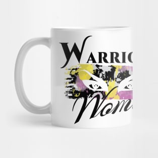 Warrior Woman | Splatter War Paint Pink Yellow Black Mug